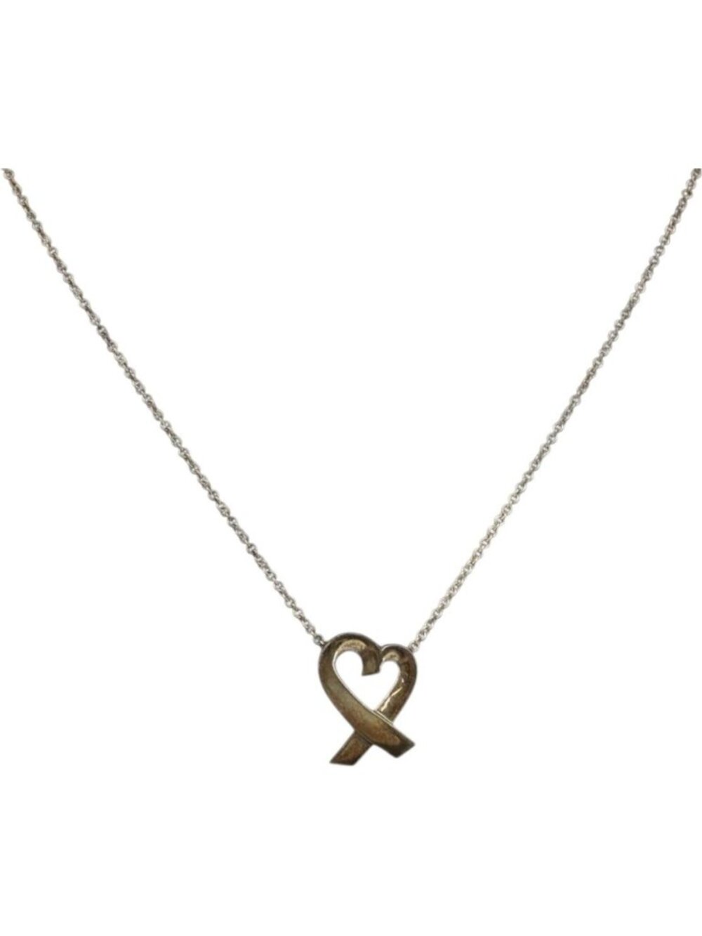 TIFFANY&Co. Loving heart Necklace Ag925 Silver